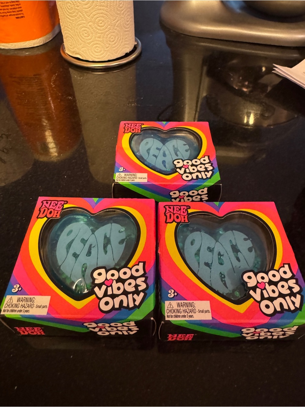 NeeDoh Good Vibes Only Heart Blue NEW 100% AUTHENTIC